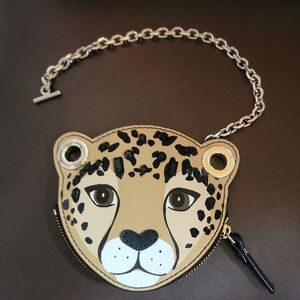 Kate Spade Leopard Print Wristlet Euc